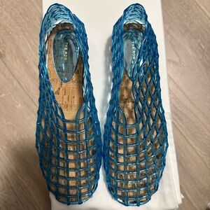 The Row Mara Flats size 36.5 in electric blue
